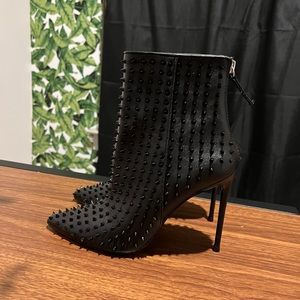Black spiked booties